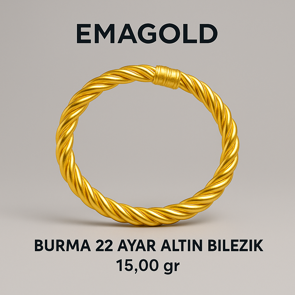 burma 22 ayar altın bilezik 15.00 gr