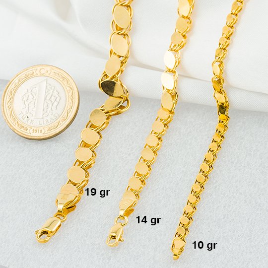 70 Cm. Pullu Kalın 14 Ayar Altın Zincir - Görsel 2